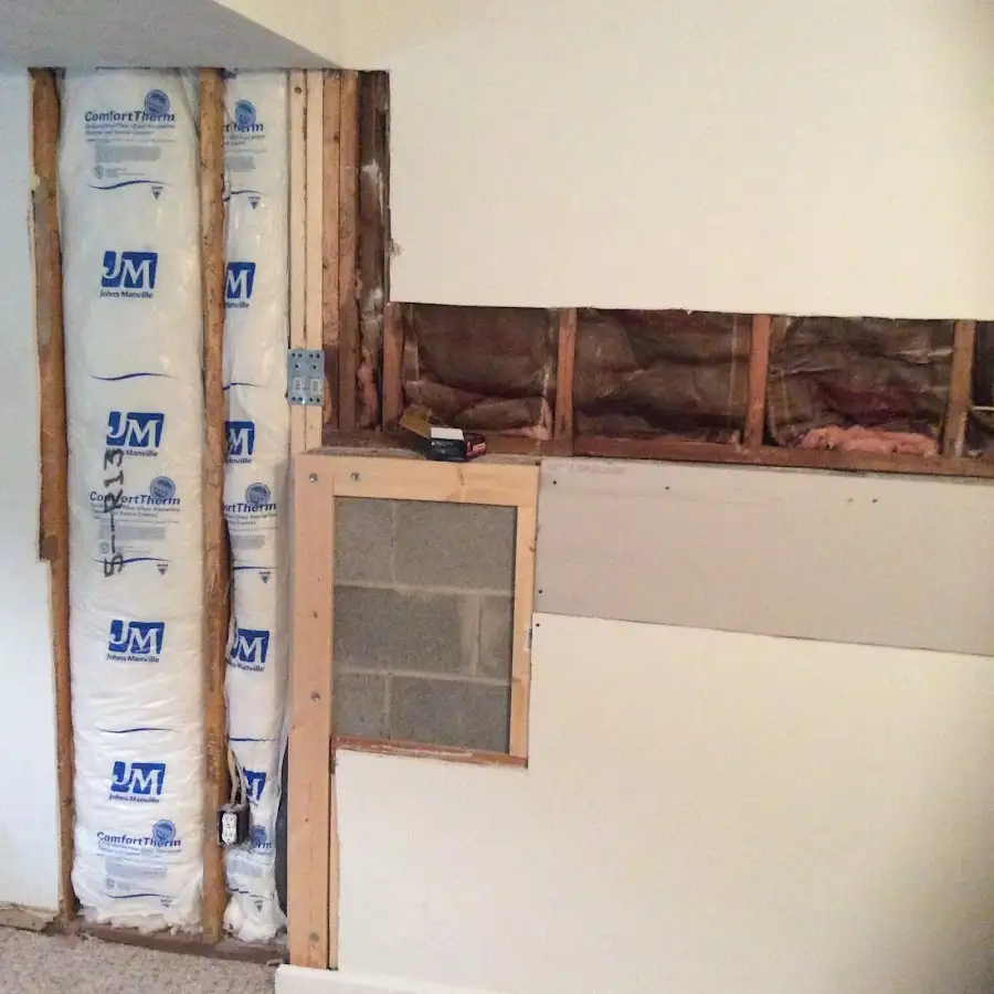 Wall insulation replacement during Odor Removal & Deodorization in Plainville